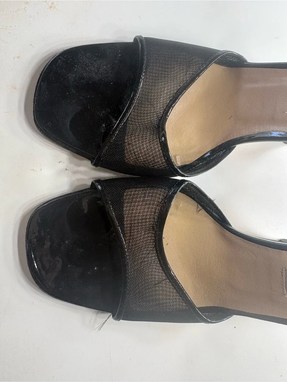 Michael Kors Black Mesh Slide Heels